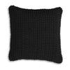 Ashley Rene Square Accent Throw Pillow, Polyfill Black Handwoven Design, 20"