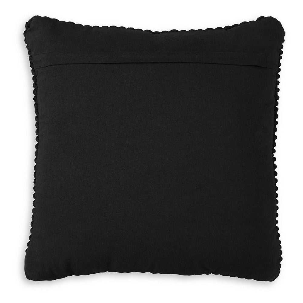 Ashley Rene Square Accent Throw Pillow Polyfill Black Handwoven Design 20’’ BM327860