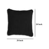 Ashley Rene Square Accent Throw Pillow Polyfill Black Handwoven Design 20’’ BM327860