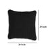 Ashley Rene Square Accent Throw Pillow Polyfill Black Handwoven Design 20’’ BM327860