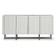 Ashley Sideboard Cabinet Console | Geometric Pattern 4 Doors | White 73’’ BM327865