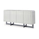 Ashley Sideboard Cabinet Console | Geometric Pattern 4 Doors | White 73’’ BM327865