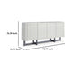 Ashley Sideboard Cabinet Console | Geometric Pattern 4 Doors | White 73’’ BM327865