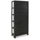 Ashley Bookcase | 70’’ | 5 Wood Storage Shelves | Black and Brown Solid Wood BM327869