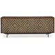 Ashley Sideboard Cabinet Console | 4 Carved Diamond Style Doors | Brown 76’’ BM327871