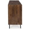 Ashley Sideboard Cabinet Console | 4 Carved Diamond Style Doors | Brown 76’’ BM327871