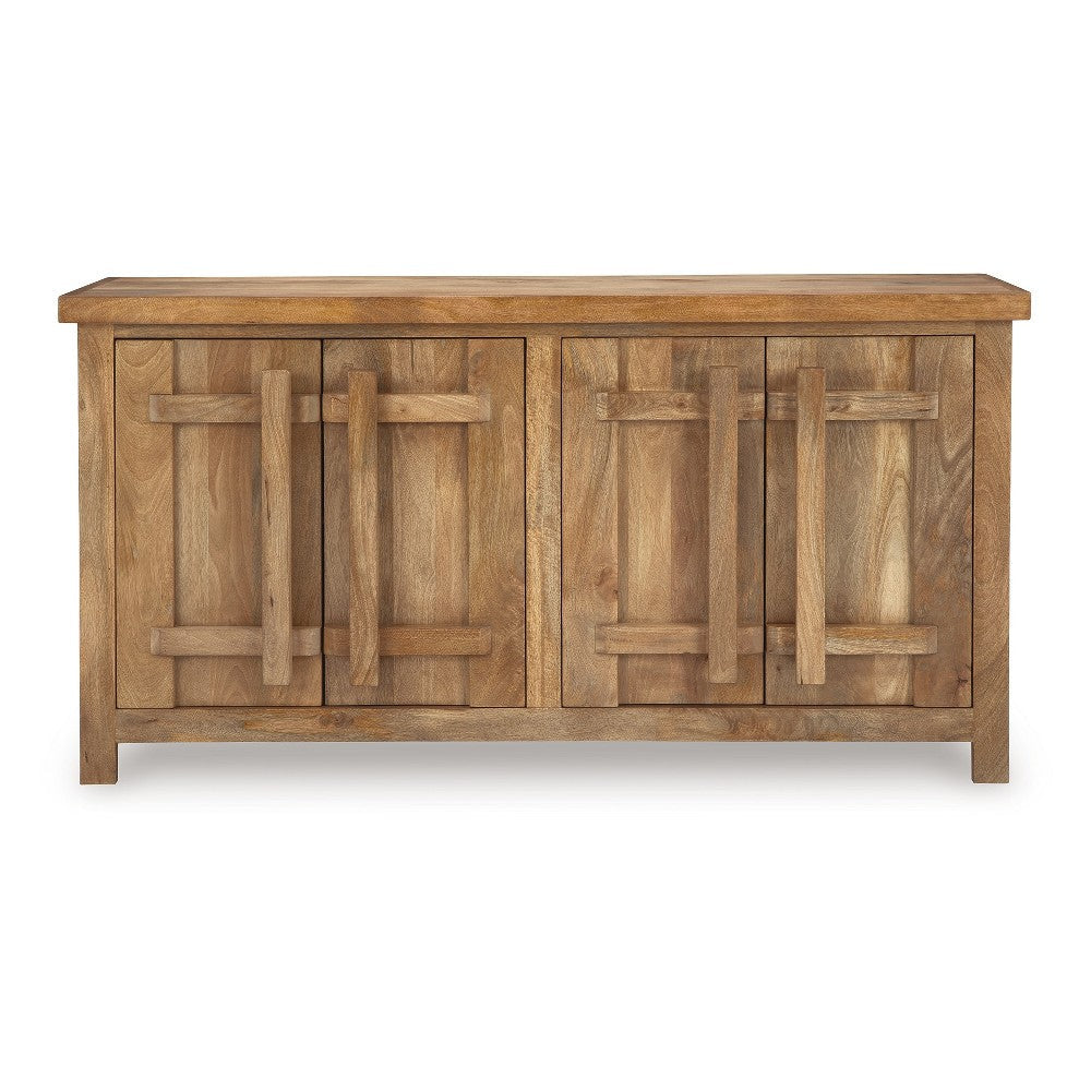 Ashley Sideboard Cabinet Console | 68’’ Craftsman Style | Brown Mango Wood BM327872