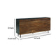 Ashley Sideboard Cabinet Console | 3 Grooved Brown Sheesham Wood 64’’ BM327873