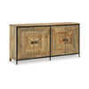 Ashley Sideboard Cabinet Console | Square Patterned Brown Mango Wood 63"