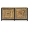 Ashley Sideboard Cabinet Console | Square Patterned Brown Mango Wood 63’’ BM327874