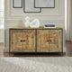 Ashley Sideboard Cabinet Console | Square Patterned Brown Mango Wood 63"