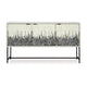 Ashley Sideboard Cabinet Console | Strip Pattern Wood | Black White 64’’ BM327875