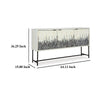 Ashley Sideboard Cabinet Console | Strip Pattern Wood | Black White 64’’ BM327875