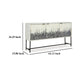 Ashley Sideboard Cabinet Console | Strip Pattern Wood | Black White 64’’ BM327875