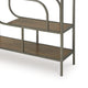 Ashley Bookcase | Modern Geometric Design | 70’’ | 5 Brown Veneer Shelves BM327877