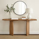 Ashley Console Sofa Table | Acacia Wood Irregular Tabletop | Brown 64"