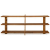 Ashley Console Sofa Table | 3 Open Shelves | Brown 78’’ Solid Acacia Wood BM327880
