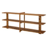 Ashley Console Sofa Table | 3 Open Shelves | Brown 78’’ Solid Acacia Wood BM327880