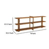 Ashley Console Sofa Table | 3 Open Shelves | Brown 78’’ Solid Acacia Wood BM327880