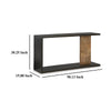 Ashley Console Sofa Table | Solid Wood C Shape w Shelf | Black Brown 58’’ BM327881