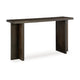 Ashley Console Sofa Table | Solid Wood T Shaped Legs | Dark Brown 53"
