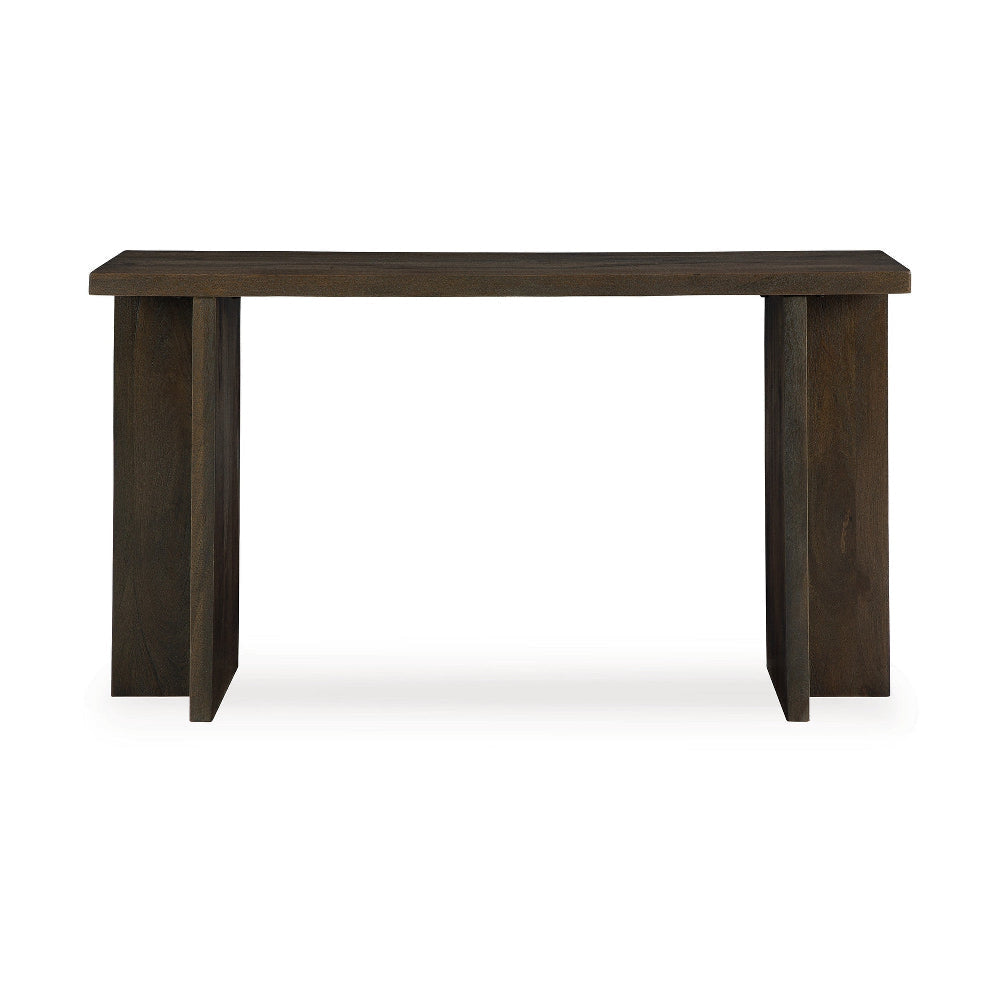 Ashley Console Sofa Table | Solid Wood T Shaped Legs | Dark Brown 53’’ BM327882