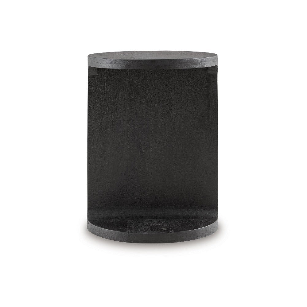 Ashley Accent Table | I Shaped Mango Wood Body | Sandblasted Black 16’’ BM327883