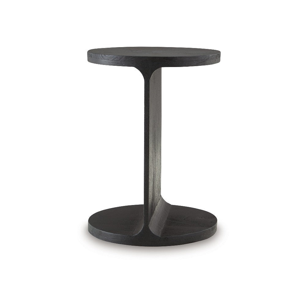 Ashley Accent Table | I Shaped Mango Wood Body | Sandblasted Black 16’’ BM327883
