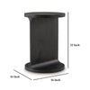 Ashley Accent Table | I Shaped Mango Wood Body | Sandblasted Black 16’’ BM327883