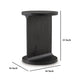 Ashley Accent Table | I Shaped Mango Wood Body | Sandblasted Black 16’’ BM327883