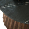 Ashley Ceil Cocktail Coffee Table | 26’’ Fluted Flared Base | Black Marble BM327884