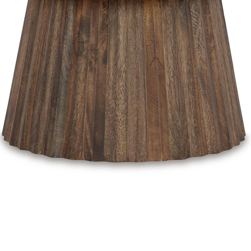 Ashley Ceil Cocktail Coffee Table | 26’’ Fluted Flared Base | Black Marble BM327884