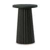 Ashley Ceil Accent Table | Round Fluted Classic Black Solid Wood Base | 14’’ BM327886