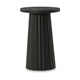 Ashley Ceil Accent Table | Round Fluted Classic Black Solid Wood Base | 14’’ BM327886