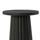 Ashley Ceil Accent Table | Round Fluted Classic Black Solid Wood Base | 14’’ BM327886