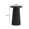 Ashley Ceil Accent Table | Round Fluted Classic Black Solid Wood Base | 14’’ BM327886