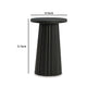 Ashley Ceil Accent Table | Round Fluted Classic Black Solid Wood Base | 14’’ BM327886