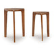 Ashley Nesting Accent Table Set of 2 | Brown Solid Mango Wood Triangular Tops BM327889