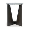Ashley Accent Table | Round Terrazzo Tabletop | 25’’ | Dark Brown Mango Wood BM327891