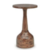 Ashley Accent Table | Solid Wood Turned Design | 14" | Medium Brown Finish