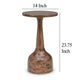Ashley Accent Table | Solid Wood Turned Design | 14’’ | Medium Brown Finish BM327896