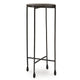 Ashley Accent Table | 11" Glass Top | Industrial Black Forged Metal Legs