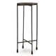 Ashley Accent Table | 11’’ Glass Top | Industrial Black Forged Metal Legs BM327898