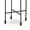 Ashley Accent Table | 11’’ Glass Top | Industrial Black Forged Metal Legs BM327898