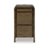 Ashley Accent Table | USB Charging Ports | 17’’ Warm Oak Brown Wood Veneer BM327899