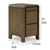 Ashley Accent Table | USB Charging Ports | 17’’ Warm Oak Brown Wood Veneer BM327899