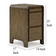 Ashley Accent Table | USB Charging Ports | 17’’ Warm Oak Brown Wood Veneer BM327899