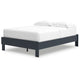 Ashley Cian Full Size Platform Bed | Shaker Style Design | Navy Blue Wood BM327903