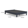 Ashley Cian Full Size Platform Bed | Shaker Style Design | Navy Blue Wood BM327903