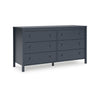 Ashley Cian Wide Dresser | 6 Drawers | Knob Handles | Navy Blue Wood | 61"